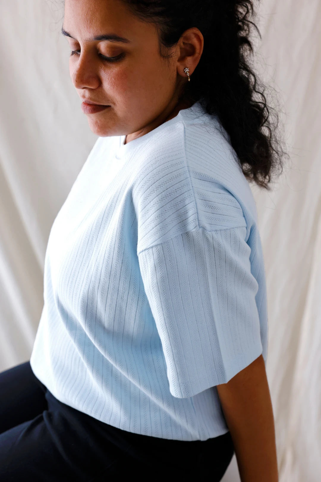 Parisian-Blue-Oversized-Women-T-Shirt