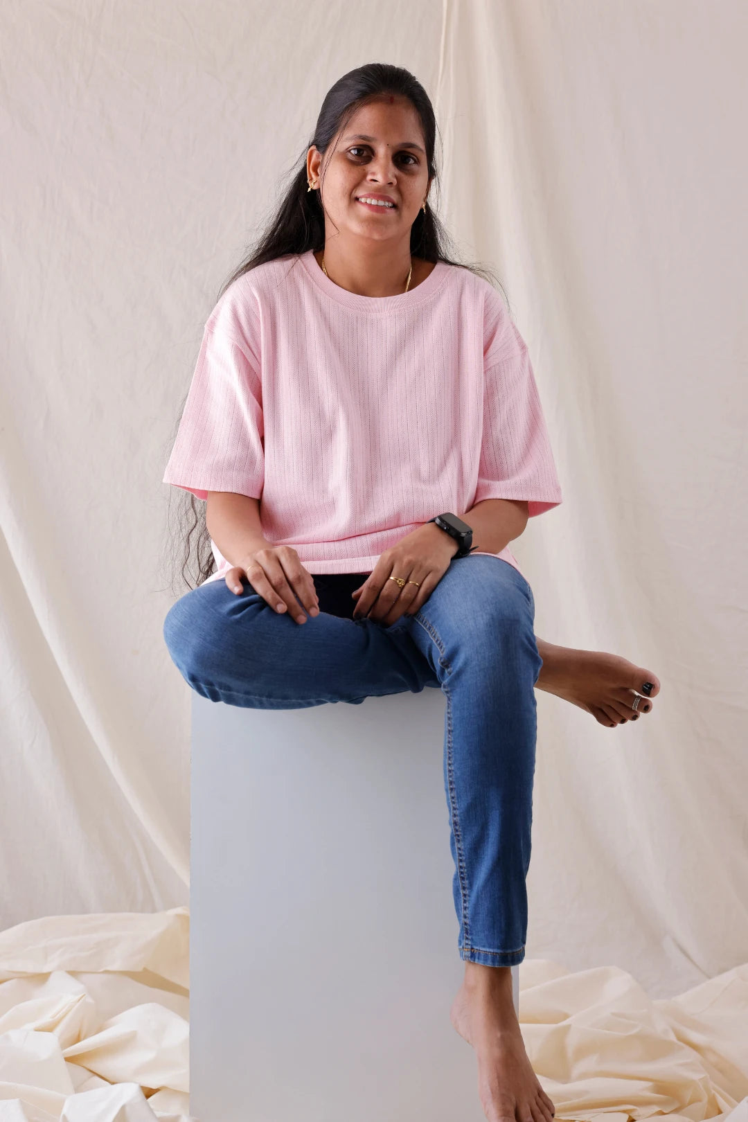 Parisian-Pink-Oversized-Women-T-Shirt