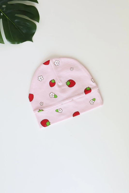 Pink-Berry-Newborn-Cap