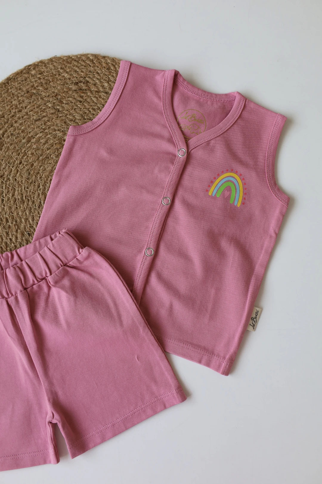 Pink Rainbow-Newborn Jabla and Shorts