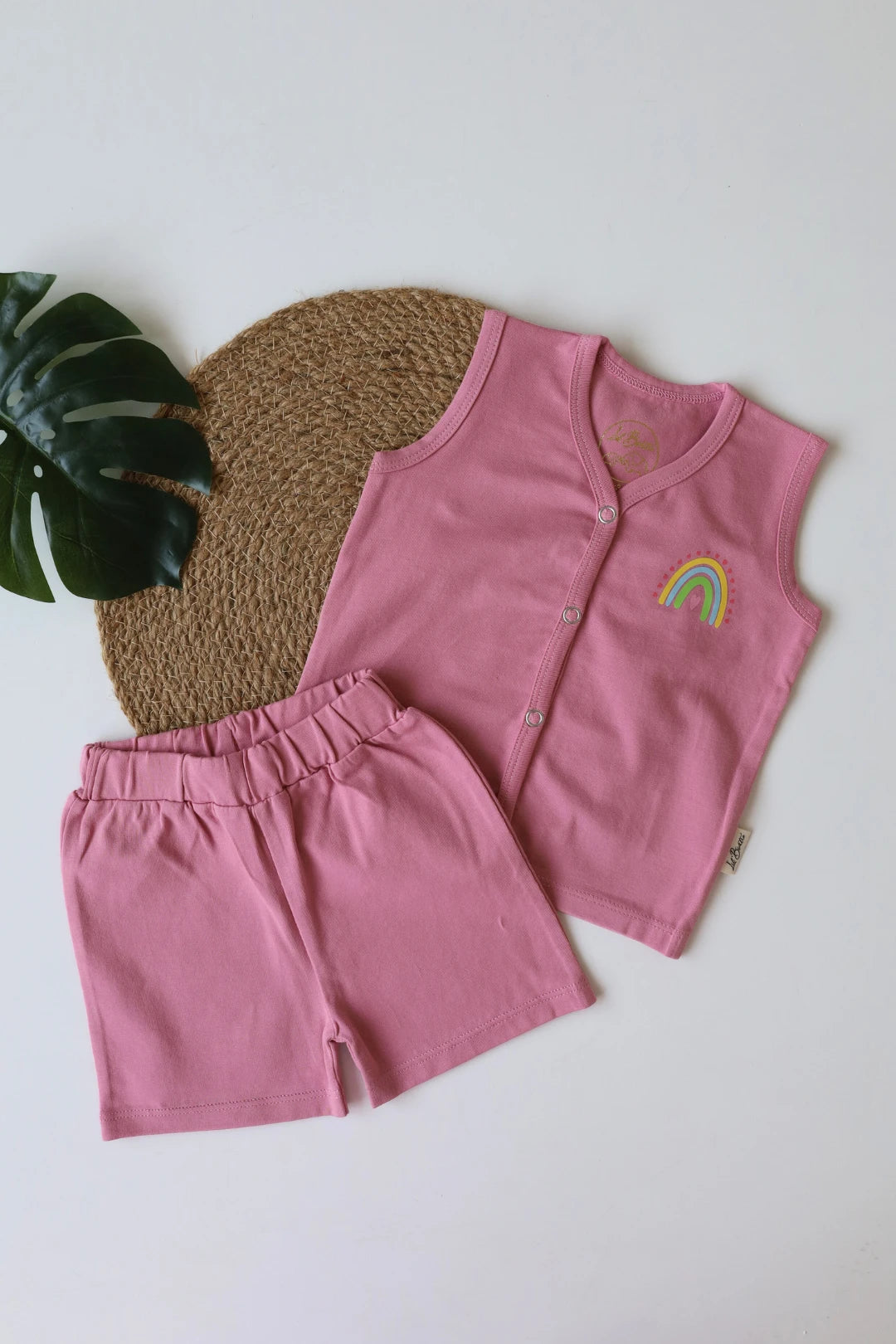Pink Rainbow-Newborn Jabla and Shorts