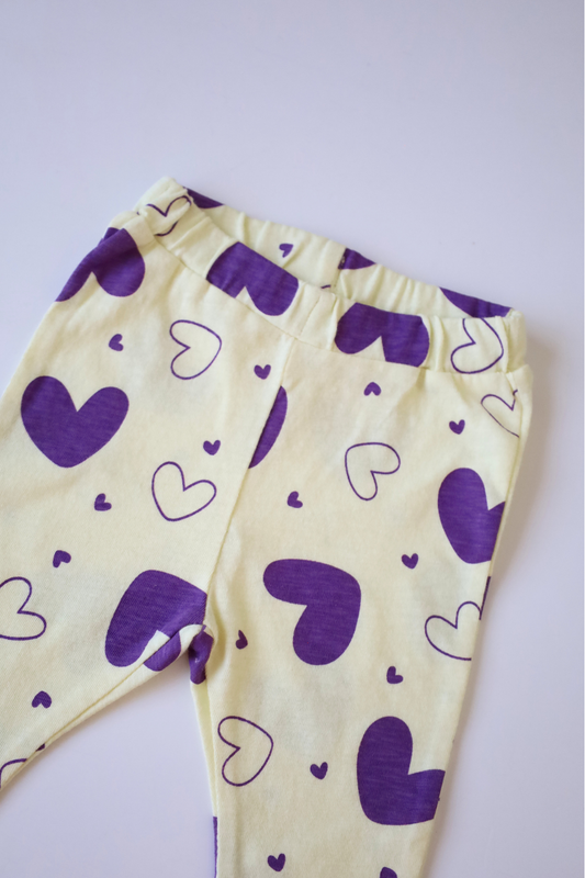 Purple Hearts-Baby-Girls-Leggings