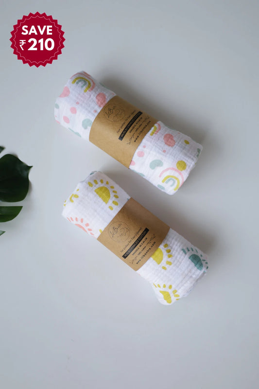 Rainbows-Down-Muslin-Baby-Swaddle-Pack-of-2