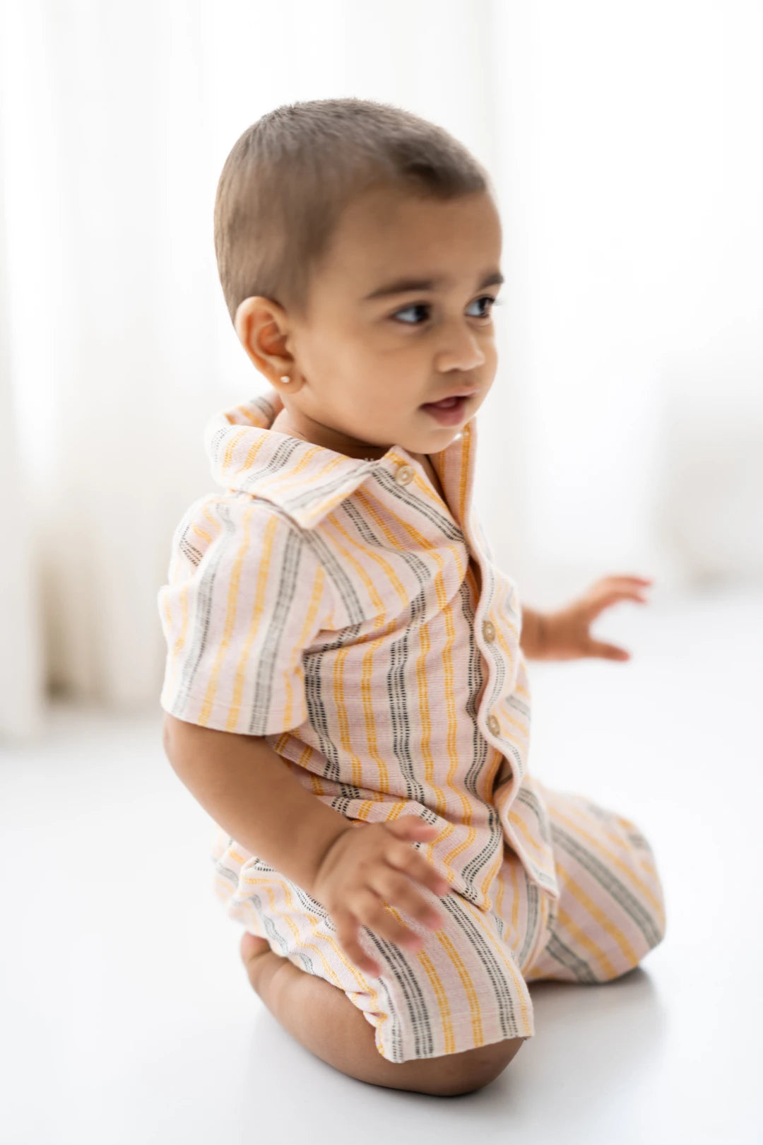 Striped-Serenade-Kids-Shorts-Set