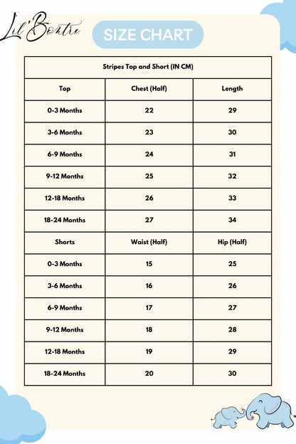 Stripes-Top-and-Shorts-Size-Chart