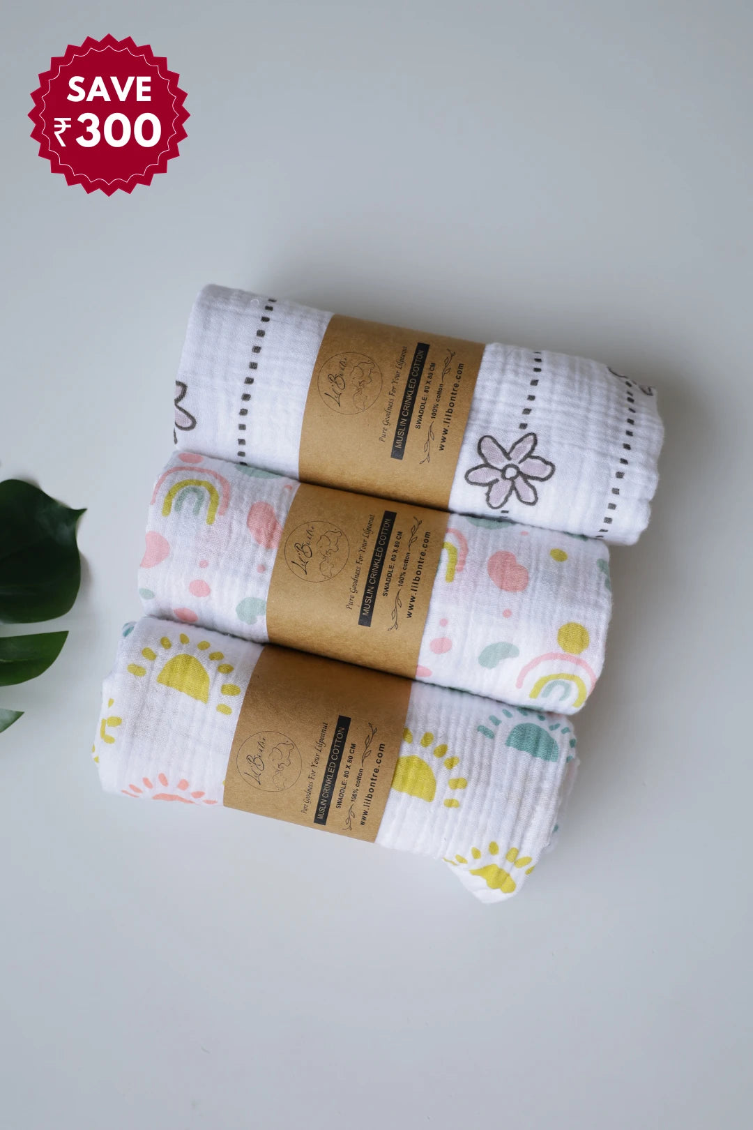 Sunrise-Blossom-Muslin-Baby-Swaddle-Pack-of-3