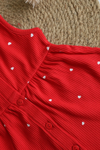 Tiny Red-Baby Frock