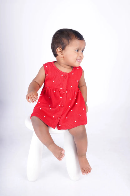 Tiny Red-Baby Frock-Model