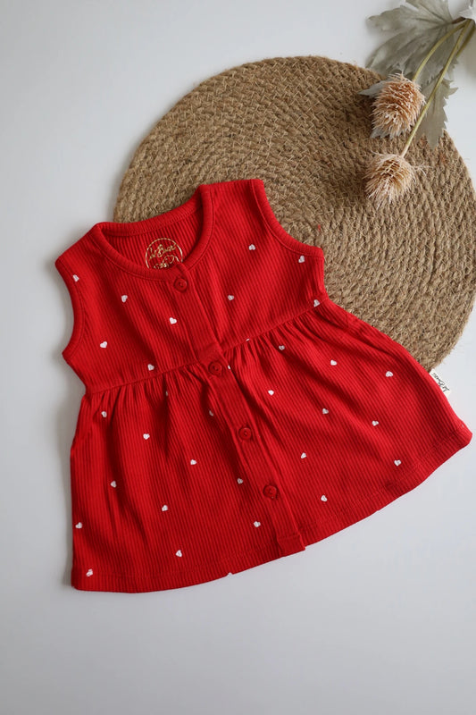 Tiny Red-Baby Frock