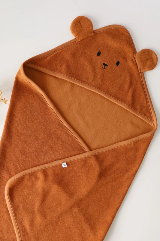 Toffee Bear-Terry Hooded Baby Towel