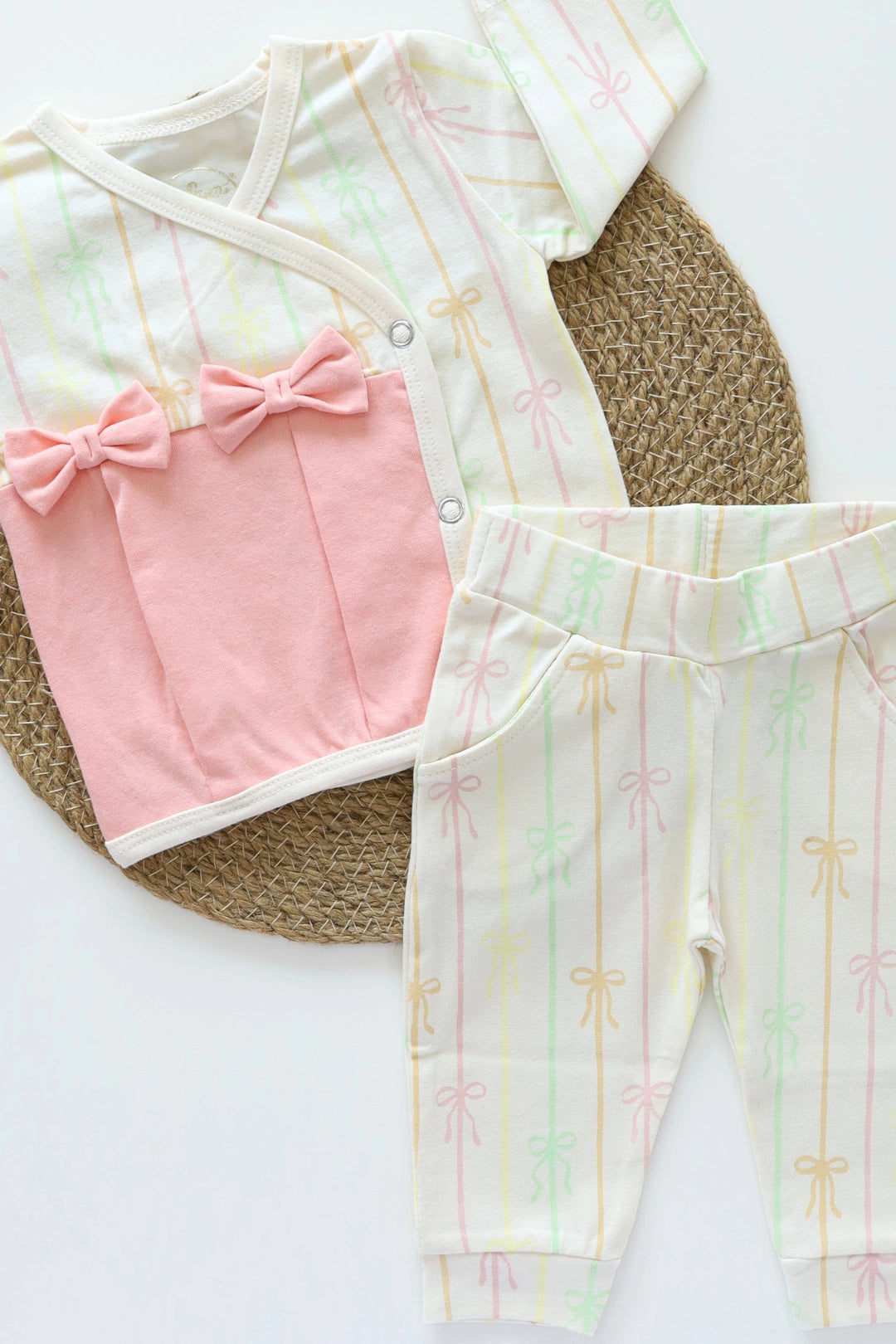Twin-Bow-Newborn-Clothes-Set