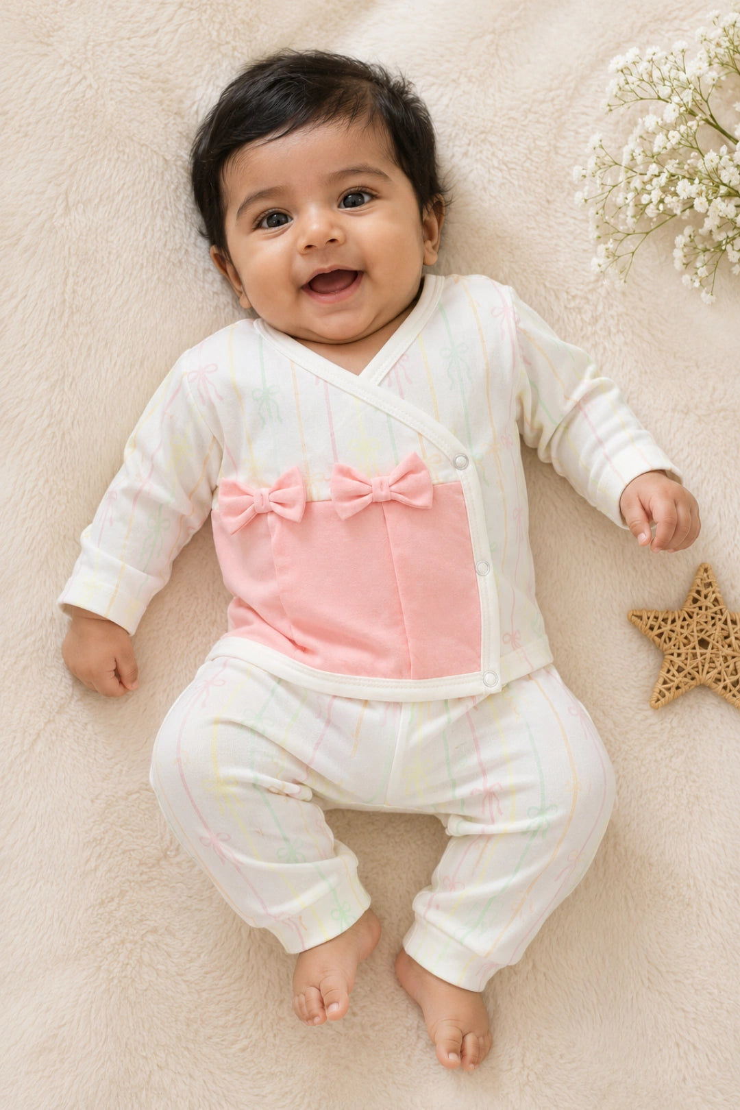 Twin-Bow-Newborn-Clothes-Set