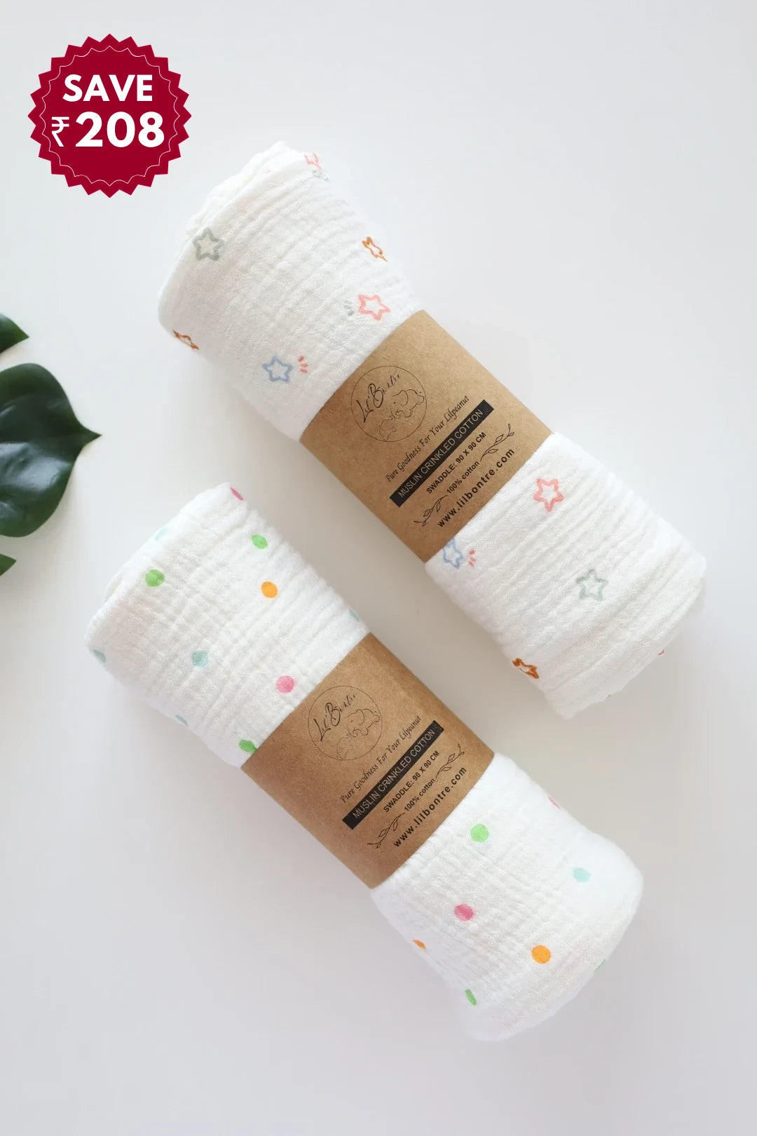 Twinkle Specks-Muslin Baby Swaddle Pack of-2