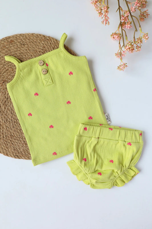 Twirlies Clover-Baby Girls Spaghetti Bloomer
