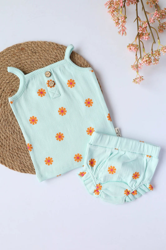 Twirlies Dasiy-Baby Girls Spaghetti Bloomer