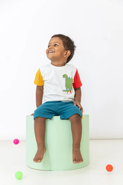 Unisex-Kids-Top-and-Shorts-Dino-Patch-Set