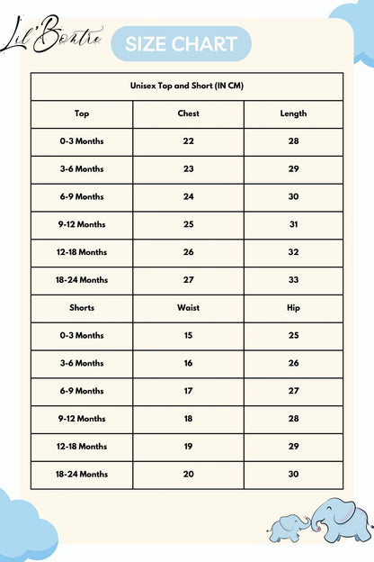 Unisex-Top-and-Shorts-Rib-knit-Size-Chart