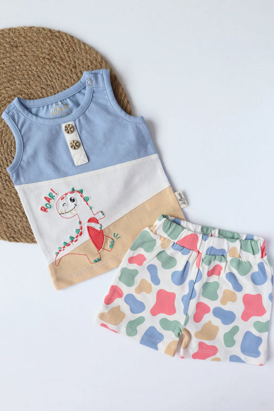 Vivid Due Camou Rex-Kids Vest and Shorts