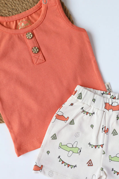 Vivid Due Jetty-Kids Vest and Shorts