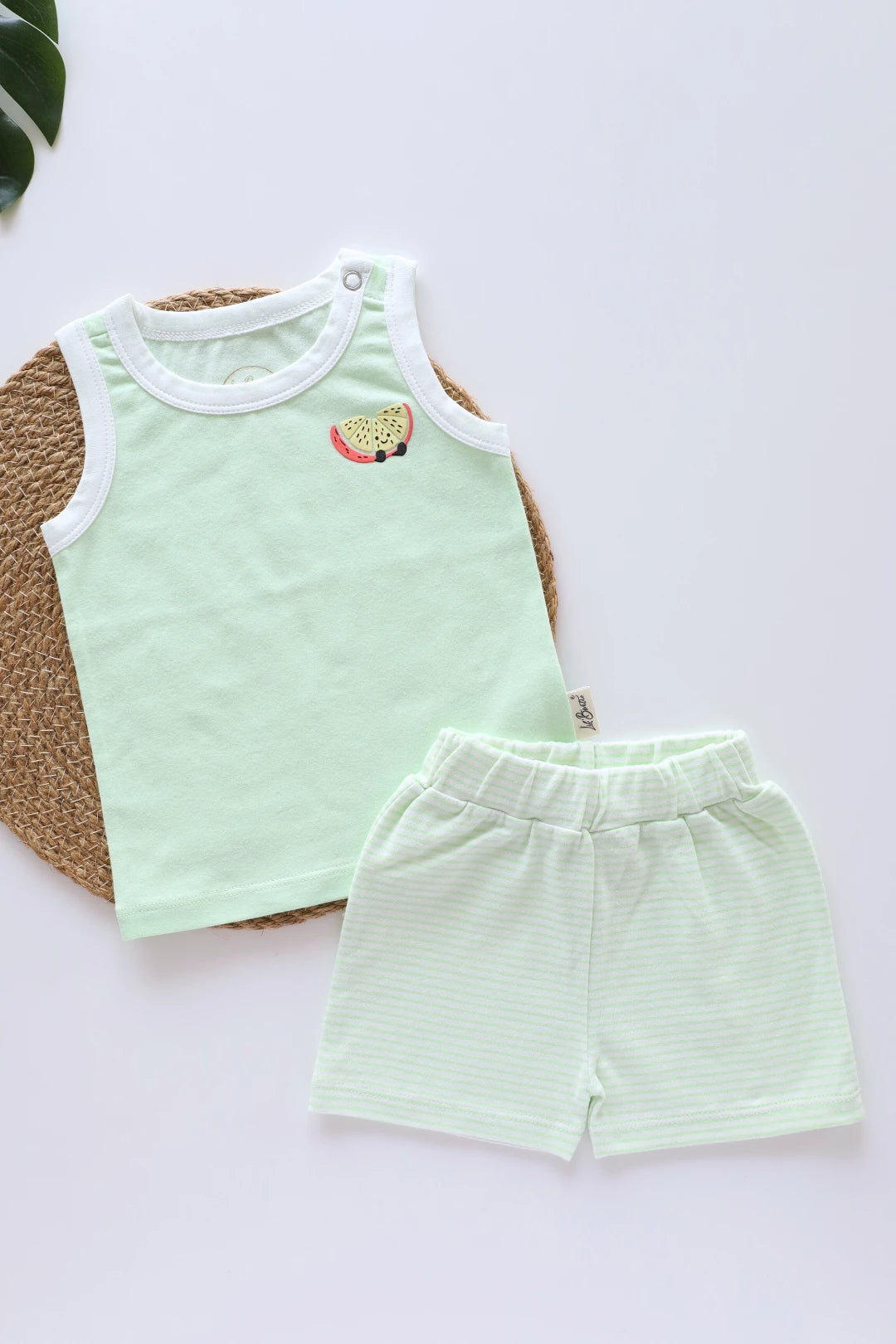 Vivid Due-Melon-Kids Vest and Shorts