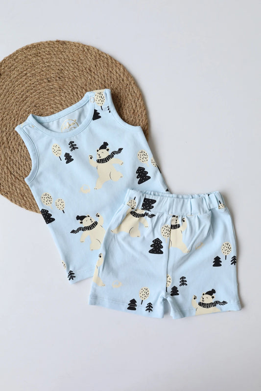 Vivid Due Polara-Kids Vest and Shorts