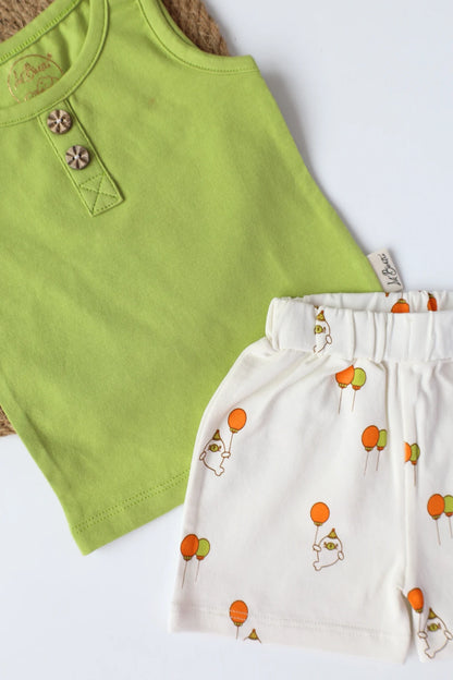 Vivid Due Seal Pop-Kids Vest and Shorts