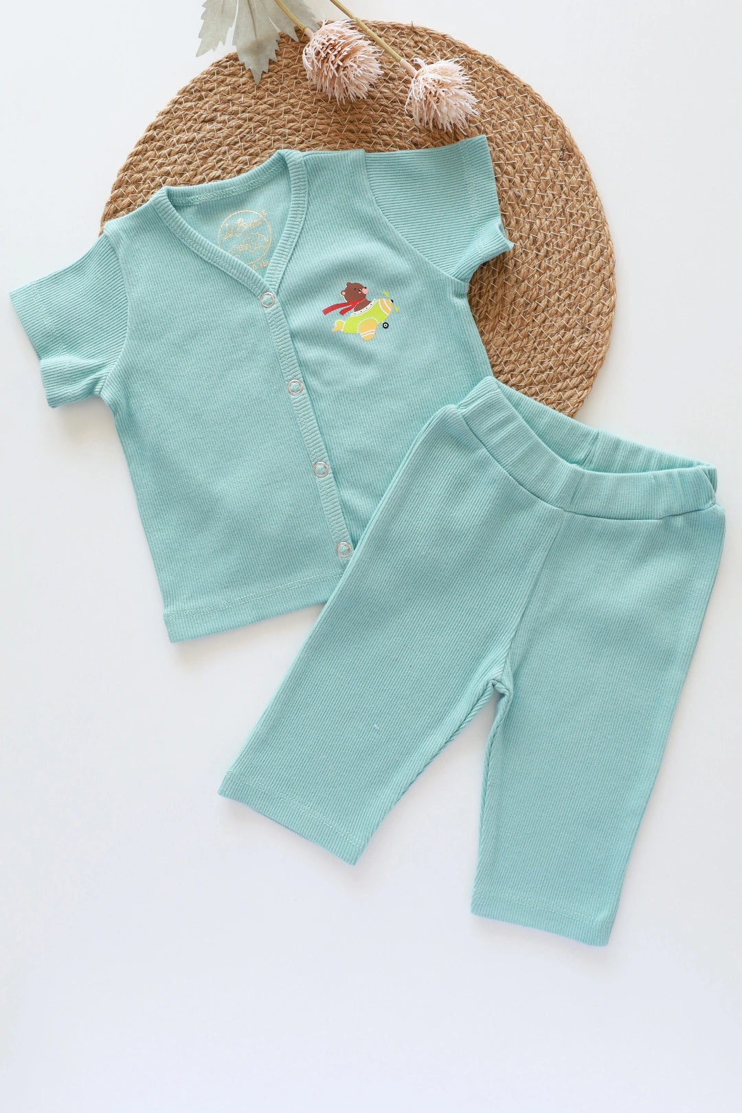 Vroomster-RibKnit-Unisex Top and Pant Set