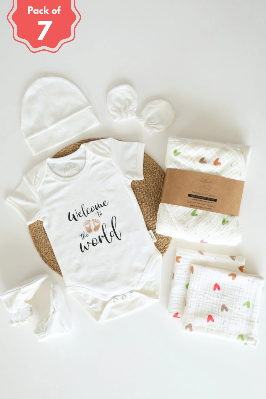 Welcome Little Heart Combo-Newborn Essentials Gift Combo