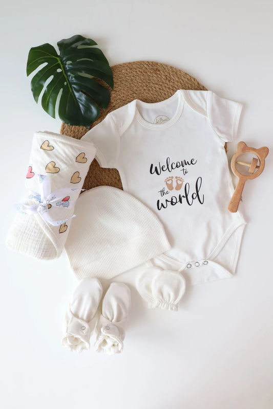 Welcome Little Heart Combo-Newborn Essentials Gift Combo