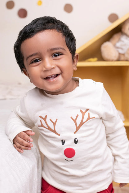 X Mas-Rudolph Kids and Baby Co Ord Set